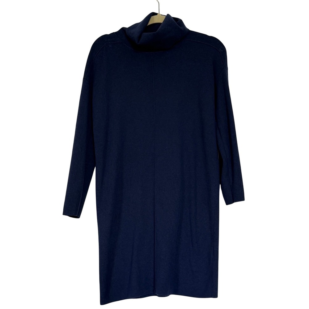 Banana Republic Navy Blue Cowl Neck Sweater Dress Long Sleeve Size S